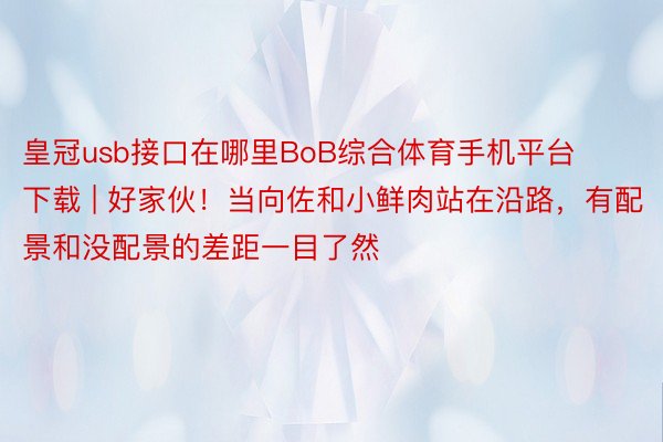 皇冠usb接口在哪里BoB综合体育手机平台下载 | 好家伙！当向佐和小鲜肉站在沿路，有配景和没配景的差距一目了然